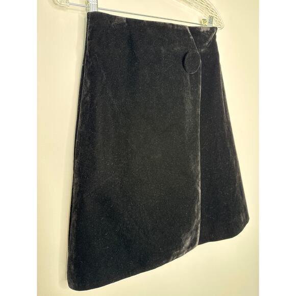 NWT Coco Blanc CCB black velvet wrap skirt with button age 12 - Picture 7 of 14